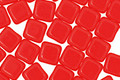 Czech Glass Opaque Red Square 6mm