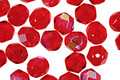 Czech Fire Polished Glass Siam Ruby AB Round 6mm
