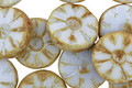 Czech Glass Bunting Blue Picasso Flower Window Coin 12mm