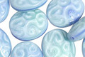 Czech Glass Baby Blanket Scrolling Oval 16x14mm