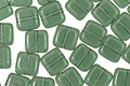 Czech Glass Prairie Green Square 6mm