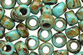 TOHO Turquoise Picasso Hybrid Round 6/0 Seed Bead