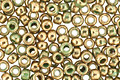 TOHO Gilded Marble Green Round 11/0 Seed Bead