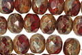 Czech Glass Wine Country Fire Polished Rondelle 6x9mm
