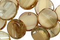 Czech Glass Toasted Marshmallow Coin 10mm