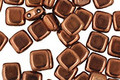 Czech Glass Dark Bronze 2-Hole Tile 6mm