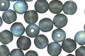 Czech Glass Matte Montana Blue AB Round 6mm