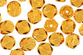 Czech Fire Polished Glass Medium Topaz Round 6mm