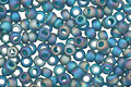 TOHO Transparent Rainbow Frosted Teal Round 11/0 Seed Bead