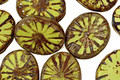 Czech Glass Vintage Chartreuse Picasso Flower Window Oval 17x13mm
