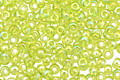 TOHO Transparent Rainbow Lime Green Round 11/0 Seed Bead