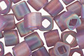 TOHO Transparent Rainbow Frosted Light Tanzanite Cube 4mm Seed Bead