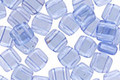 Czech Glass Light Sapphire 2-Hole Tile 6mm