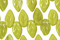 Czech Glass Chartreuse Quartz Leaf Drop 5x10mm