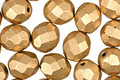 Czech Fire Polished Glass Matte Metallic Flax Round 8mm