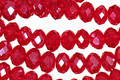 Garnet Crystal Faceted Rondelle 6mm