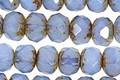 Czech Glass Starflower Fire Polished Rondelle 6x9mm