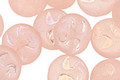 Czech Glass Luster Cupid Pink (matte) Moon Face 13mm