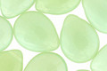 Czech Glass Milky Light Peridot Teardrop 12x16mm