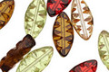 Czech Glass Poppy Field Carved Horse Eye 13x6mm
