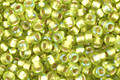 TOHO Rainbow Lime Green (with Frosted Silver Lining) Round 11/0 Seed Bead