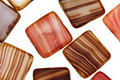Czech Glass Cinnamon Raisin Square 10mm