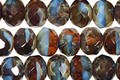 Czech Glass Blueberry Muffin Fire Polished Rondelle 6x9mm