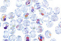 Czech Fire Polished Glass Light Sapphire AB Round 3mm