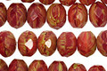 Czech Glass Pimento Olive Fire Polished Rondelle 6x9mm