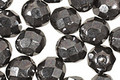Czech Fire Polished Glass Hematite Round 8mm