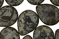 Czech Glass Matte Jet Picasso Teardrop 12x16mm