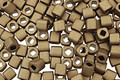 TOHO Frosted Antique Bronze Cube 4mm Seed Bead
