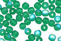 Czech Glass Matte Emerald AB Round 4mm