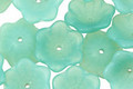 Czech Glass Turquoise (matte) 6 Petal Daisy 4x12mm