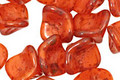 Czech Glass Rustic Red 3 Petal Bellflower 9x11mm