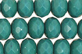 Czech Glass Turquoise Fire Polished Rondelle 6x9mm