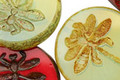 Czech Glass Poppy Field Dragonfly Coin 23mm