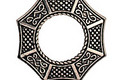 Stampt Antique Pewter (plated) Bagua Pendant 24x26mm