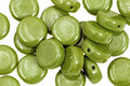 Czech Glass Luster Olive Coin 8mm