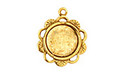Stampt Antique Gold (plated) Spring Blossom Round Setting 9mm