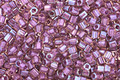 TOHO Rainbow Rosaline (with Opaque Purple Lining) Cube 1.5mm Seed Bead