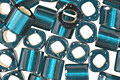 TOHO Teal (with Frosted Silver Lining) Cube 4mm Seed Bead