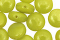 Czech Glass Chartreuse Puff Coin 10mm