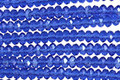 Cobalt Crystal Faceted Rondelle 3mm