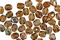 Czech Fire Polished Glass Smoky Topaz AB Round 4mm