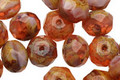 Czech Glass Lavender Jam Fire Polished Rondelle 6x9mm