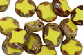Czech Glass Chartreuse Table Cut Oval 9x8mm