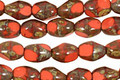 Czech Glass Pink Silk Picasso Table Cut Rice 8x5mm