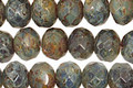 Czech Glass Blue Lily Garden Fire Polished Rondelle 6x9mm
