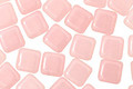 Czech Glass Light Milky Pink Square 6mm